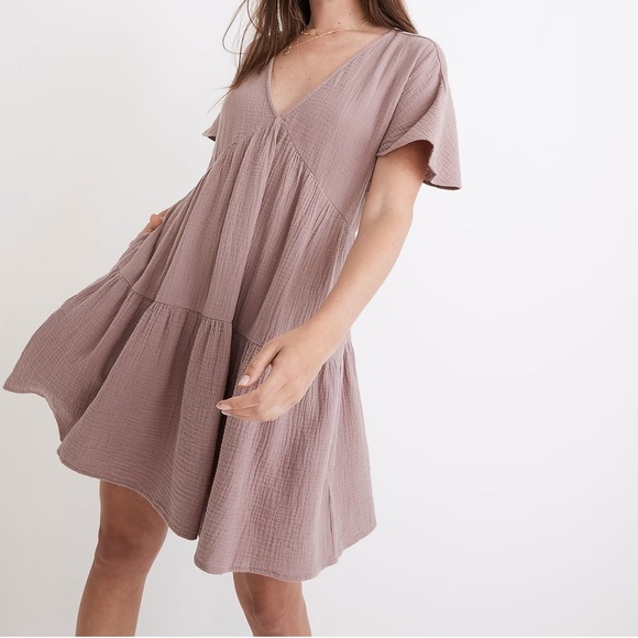 Madewell Tiered Mini Dress - Picture 1 of 11